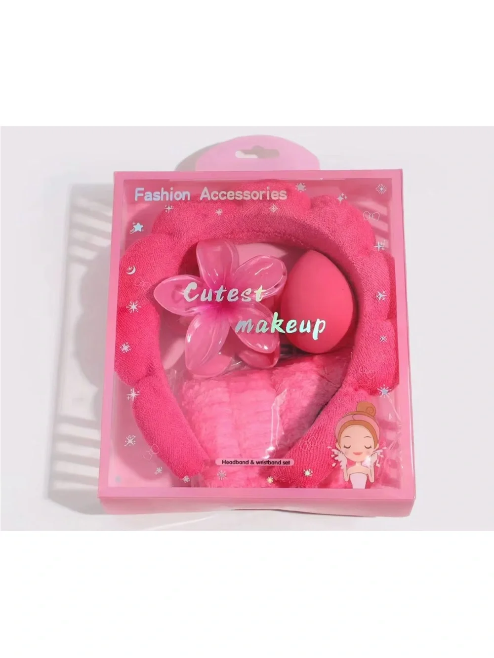 Kids Pink Headband & Accessory Set - Cutest Makeup